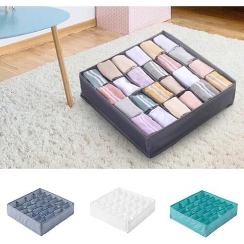 New Home Foldable Closet Organizer Box For Underwear Cotton Underwear Storage Box Socks Bra And Panties Drawer Organizer Drawers