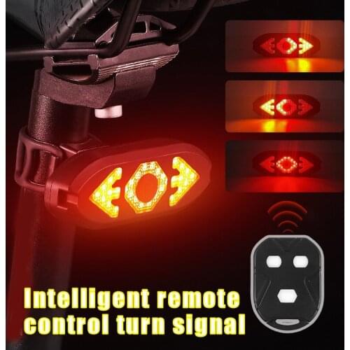 Bike Tail Light with Turn Signals USB Rechargeable Ultra Bright LED Safety Warning Bike Brake Rear Lights Wireless SAL99