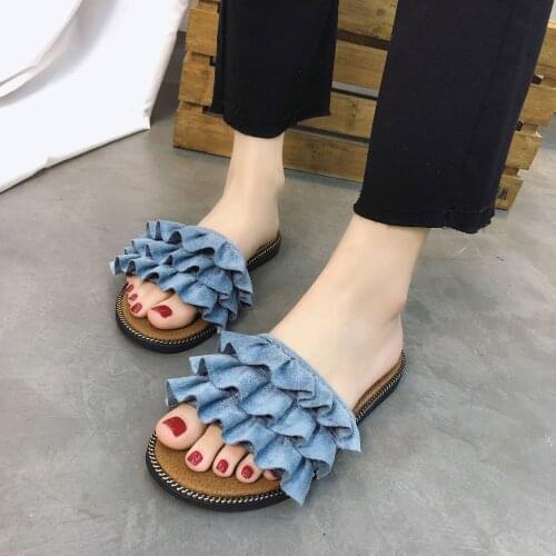 Womens Flat Slippers Summer Fashion 2020 New Style All-match Sandals Shoes Woman