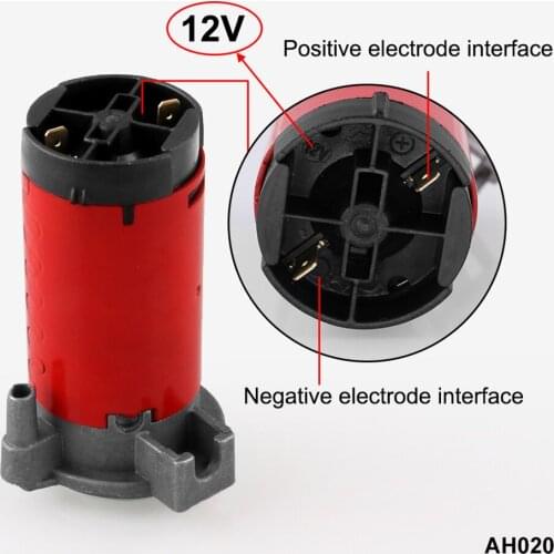 12V Compact Car Snail Dual Tone Electric Pump Siren Loud Air Horn Truck