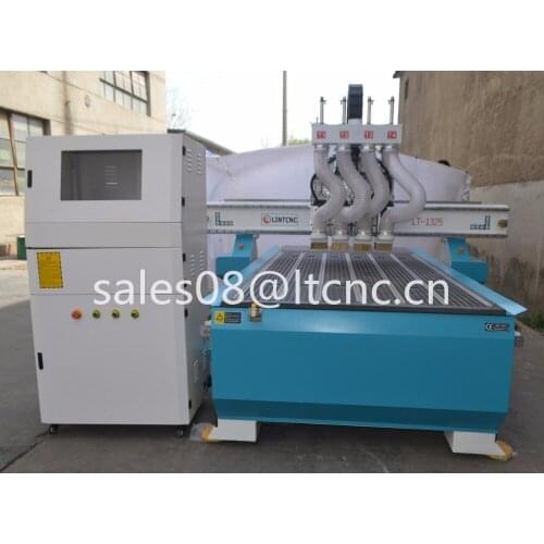 1325 multi-heads atc wood cnc router machine,pneumatic Z axis woodworking machine with dust collector