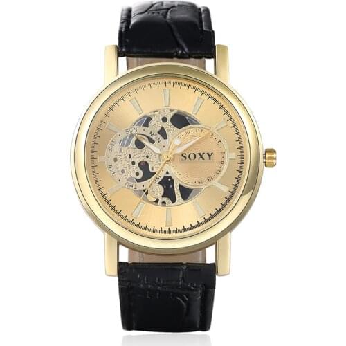 2020 New Mens Watches Top Brand Luxury SOXY Watches Men Good Quality Fashion Xfcs Leather Straps Wristwatch Simple Designer