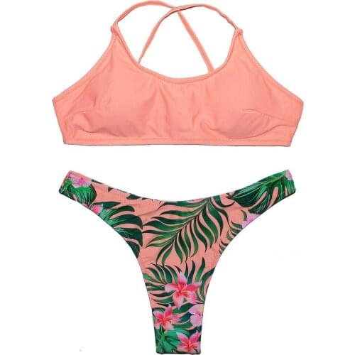 2020 new sexy swimsuit split bikini multicolor printed Bikini swimsuit swimwear women