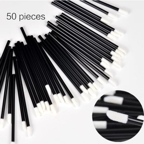50pcs Make Up Brushes Set Maquillage Mascara Wands Lip Brush Pen Cleaner Cleaning Eyelash Disposable Makeup Brush Applicators