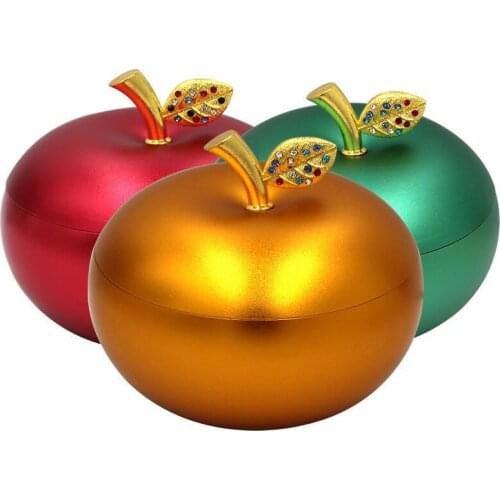 Aluminum Apple Ashtray Creative Apple Ashtray Vehicle Ashtray Decoration Ashtray Decorative Box (Rose Gold) WJ909