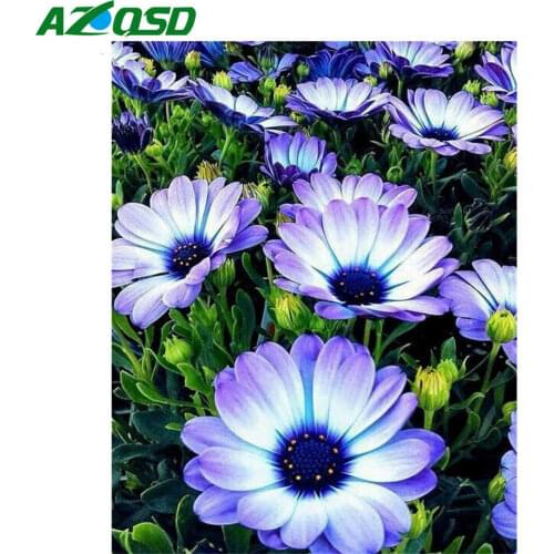 AZQSD Diamond Painting Daisy Cross Stitch Full Drill Square Embroidery Flower Home Decor Gift Needlework Rhinestones Diy 5d
