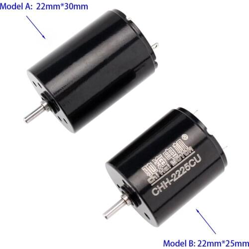 22mm*25mm/ 22mm*30mm Big Coreless Motor DC 12V 11500RPM/ 11000RPM High Speed For Tattoo Machine