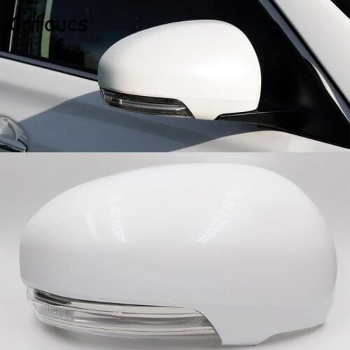 Cafoucs Car Rearview Mirror Cover And Turn Signal Light For Toyota Reiz Prius 2010 2011 2012 2013
