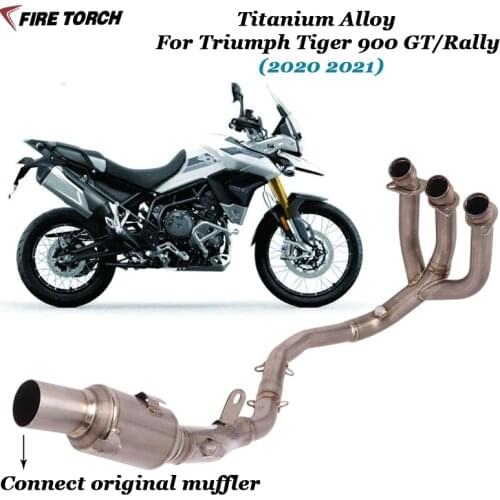 For Triumph Tiger 900 GT/Rally 2020 2021 Motorcycle Exhaust Full System Escape Modified Titanium Alloy Front Middle Link Pipe