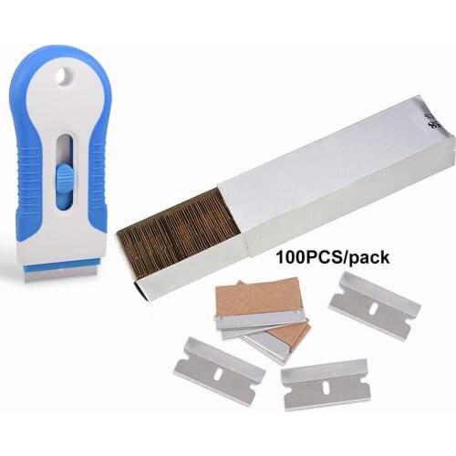 EHDIS Window Tinting Glasses Cleaning Tool Razor Scraper Steel Blade Carbon Fiber Vinyl Car Wrap Film Sticker Remover Squeegee