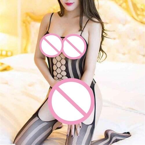 Porno Bodystockings Sexy Underwear Hot Lingerie Exotic Bodysuit Baby Doll Women Fishnet Open Crotch Crotchless Teddies Mujer