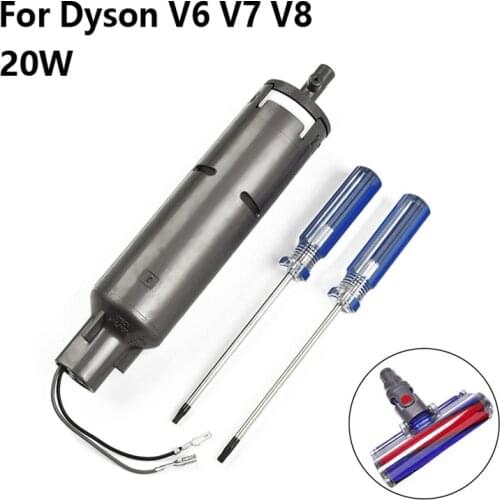20W Motor Soft Roller Head for Dyson V6/V7/V8 Brushbar Motor Assembly 966792 966792-02 Vacuum Cleaner Replacement Accessories