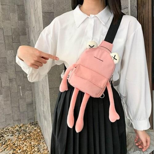 Personality New Girl Small Bag Tide Cartoon Cute Frog Bag Casual Messenger Bag Chest Bag Unisex Shoulder Crossbody Bag Women Bag