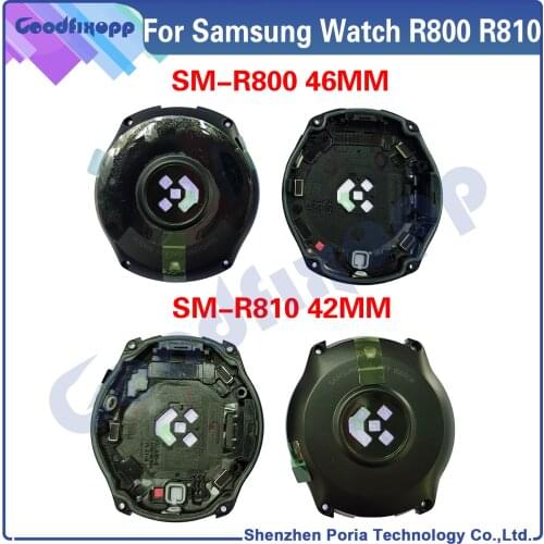 Original For Samsung Gear S4 R800 46mm R810 42mm Watch Housing Shell Battery Cover Case Rear Cover Replacement Back Glass Lens