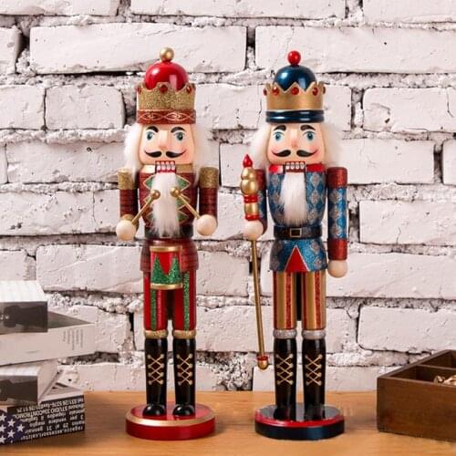 Puppet 38CM Glitter Powder Shimmer Bright Nutcracker Christmas Gift Christmas Decorations For Home Xmas Decoration Ornaments