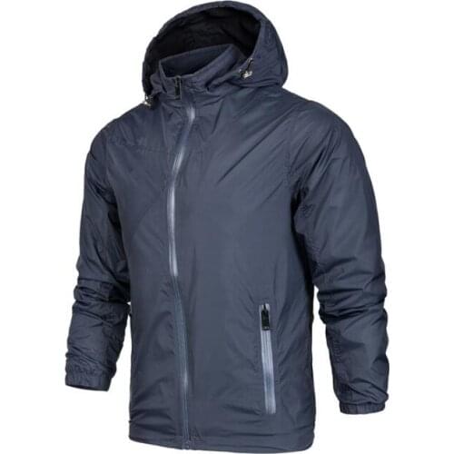 Fashion Zipper Jackets Coat Outwear Plus Size 3Xl 4Xl New Fashion Men Jacket Mens Casual Jacket Thin Men Windbreaker Hooded