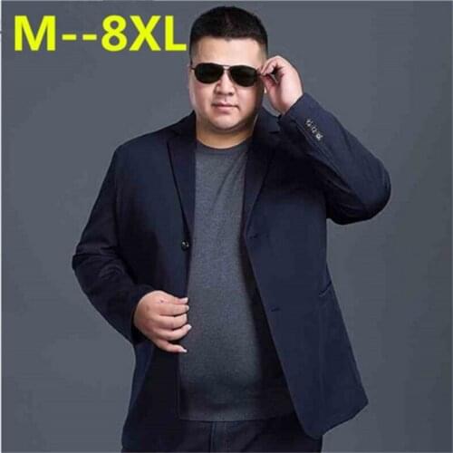 10XL 9XL 8XL 6XL 5XL Fashion Blazer Mens Casual Jacket Solid Color Cotton Men Blazer Jacket Men Classic Mens Suit Jackets Coats