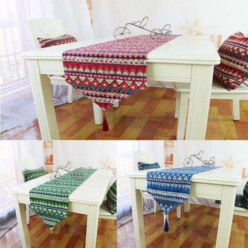 Table Runner Fall Table Runners Boho Styles Paints For Christmas Wedding Home Kitchen Dinning Coffee Table Farmhouse Decoration
