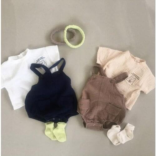 2021 new boys girls rompers cotton summer babys jumpsuit