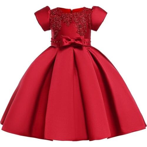 2021 New Year Teenager Beading Gown Kids Dresses Girl Children Clothing Wedding Princess Girl Dress Christmas Costumes 8 10 Y