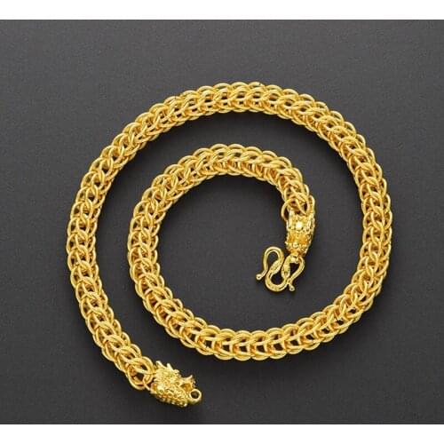 New Domineering Jewelry Yellow Gold Filled Mens Faucet Chain Necklace12mm
