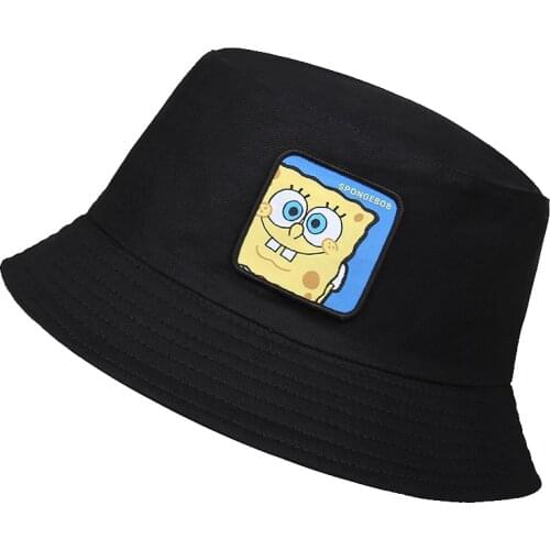 2020 Fashion black Cute Pattern Bucket Hats For Women Men Summer Sunscreen Fisherman Panama Reversible Hip Hop Fishing Cap