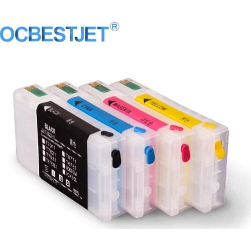 4Colors/Set 676 XL 676XL1 T6761 Refillable Ink Cartridge With ARC Chip For Epson WP-4010 WP-4023 WP-4520 WP-4533 WP-4530 WP-4540