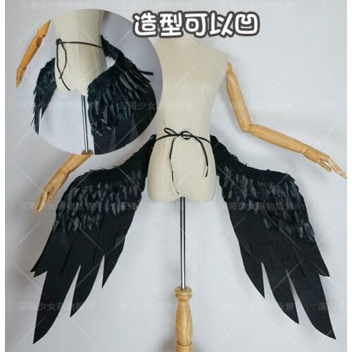 Anime Overlord Albedo Cosplay Wings Prop Black Large Wing Costume Props Accessories Halloween Carnival Custom Hand Made Prop