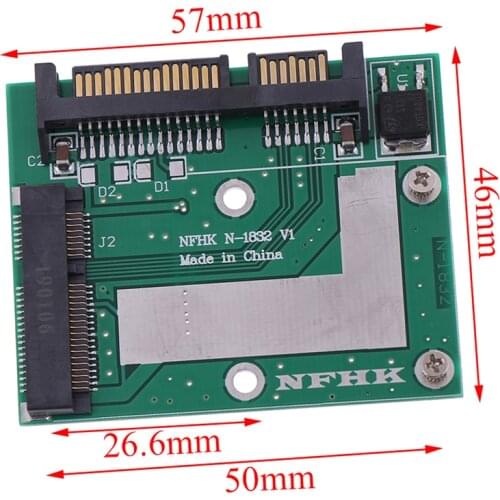 57x46mm mSATA SSD to 2.5'' SATA 6.0 gps adapter converter card module board