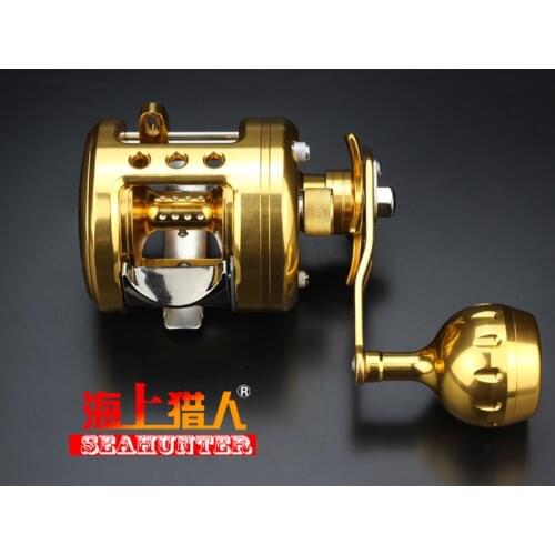 SEAHUNTER All - Metal Slow - Rolling Jigging Drum Reel Left Right Hand Fishing Wheel Saltwater Baitcasting with Winding