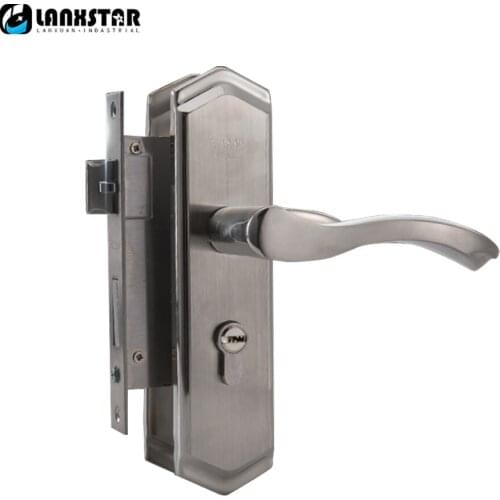 Strong Practical 304 Stainless Steel Interior Door Handle Lock CC50mm Anti-Insert Lockset Handle Locks