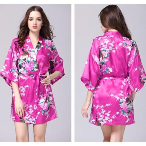 Sexy Women Nightgown Girdle Skirt Deep V Neck Nighties Imitation Silk Nightdress Plus Size Printed Fabric Flower Skirt Sexi