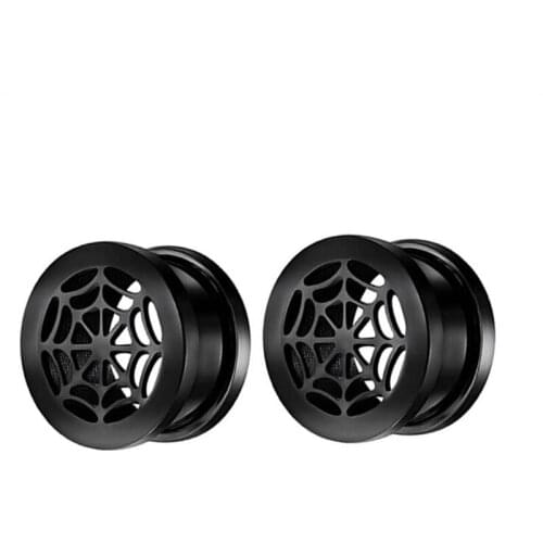 New Retro Black Cobweb Ear Plugs Tunnels Flesh Expansions Piercing Earrings Gauges Ears Expander Ring Fashion Women Jewelry
