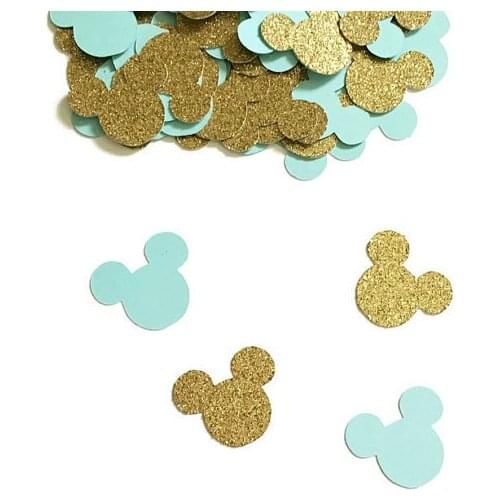 Blue And Gold mouse birthday Confettis Table Scatter baby bridal shower bachelorette engagement party decorations