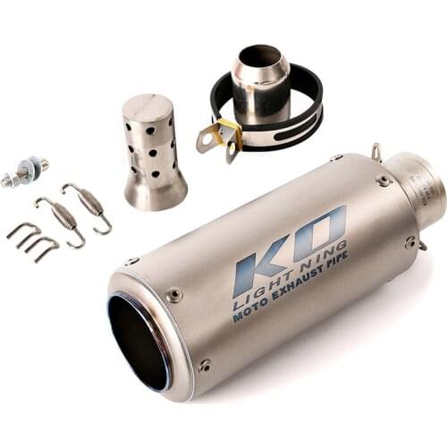 Titanium Alloy 51mm Exhaust Muffler Pipe Motorcycle Rear Escape with Removable DB Killer for YZF-R3 YZF-R6 S1000RR Monster 696