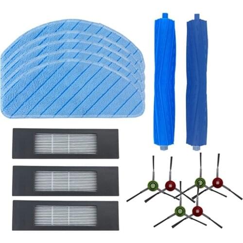 TOP!-16Pcs Replacement Parts Kit For Ecovacs Deebot Ozmo T9 MAX T9 AIVI T9 AIVI+ T9 Power Robot Vacuum Cleaner Accessories
