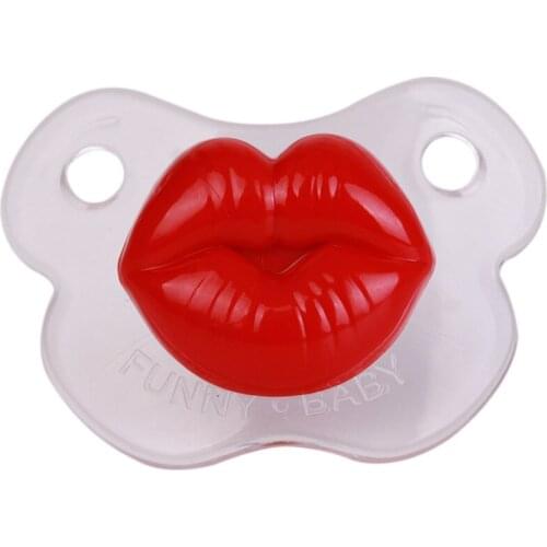 Silicone Funny Baby Pacifier Infant Nipple Soother Joke Prank Toddler Nipple Teether Newborn Pacifier Clips Nipples