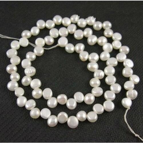 Unique Pearls jewellery Store Top Drilled Baroque White Freshwater Pearl Loose Beads 5-6mm One Full Strand YLS1-0017
