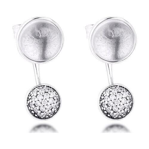Earrings for women Dazzling Poetic Droplets Earring Kolczyki Aretes de Mujer Brincos 925 Sterling Silver Jewelry Oorbellen