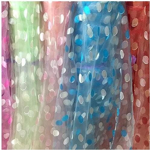 150cm*100cm Mesh 3cm dot organza decorative fabrics cosplay wedding stage decoration diy mesh wedding dress fabric party cloth