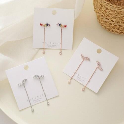 2020 Korean New Exquisite Geometry Long Tassel Pendant Earrings Simple Lady Elegant Earrings Female Jewelry
