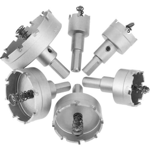 6Pcs 22-65mm Cemented Carbide Hole Saw Bit Metalworking Cutter Tool 22 30 35 45 50 65mm Carbide Hole Saw