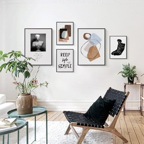 Nordic abstract Geometric figures Wall Art Canvas Posters and Prints Decorative Picture Modren contracted art Living Room Decor