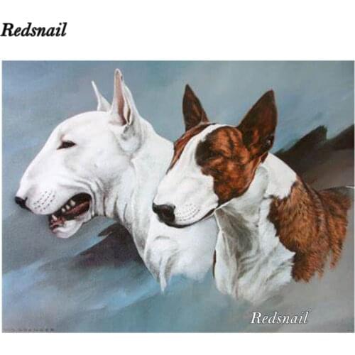 Bull Terrier diamond painting full drill square diamond embroidery animals dog cute pets diy mosaic diamond art child gift EE140