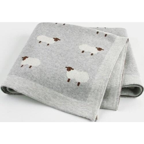 Baby Blankets Knitted Newborn Bebes Swaddle Wrap Blanket Soft Cotton Infant Kids Stroller Bedding Covers 100*80cm Cartoon Quilts