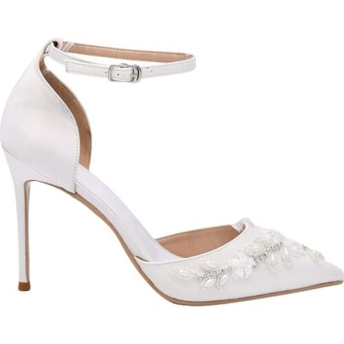 TOPQUEEN-A09 Patent Leather Sexy Pumps Women Ladies Designer Shoes 10cm Nude High Heels Fashion Pointed Toe Wedding