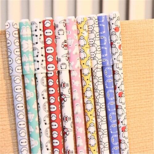 DL B214 South Korea stationery wholesale white ten pens 10 pens set factory direct sales student supplies cartoon