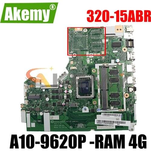 For Lenovo IdeaPad 320-15ABR laptop motherboard NMB341 / NM-B341 motherboard with CPU A10-9620P -RAM 4G 100% test work