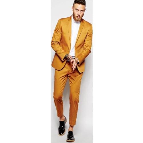 Brand New Groomsmen Peak Lapel Groom Tuxedos Green/Teal/Yellow/Purple Men Suits Wedding Best Man (Jacket+Pants+Tie+Hanky) B890