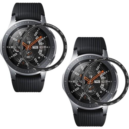 Gosear Anti Scratch Classic Bezel Ring Adhesive Cover Screen Protector Bezel Styling for Samsung Galaxy Watch/ Gear S3